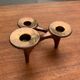 Vintage German brutalist metal candlestick by Harjes