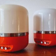 Two Midcentury Table Lamps, Space Age, Adriano Rampoldi, Italy, 1970s