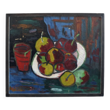 Uldis Rēdelis still life painting "With red vessel" | Latvia | 2005