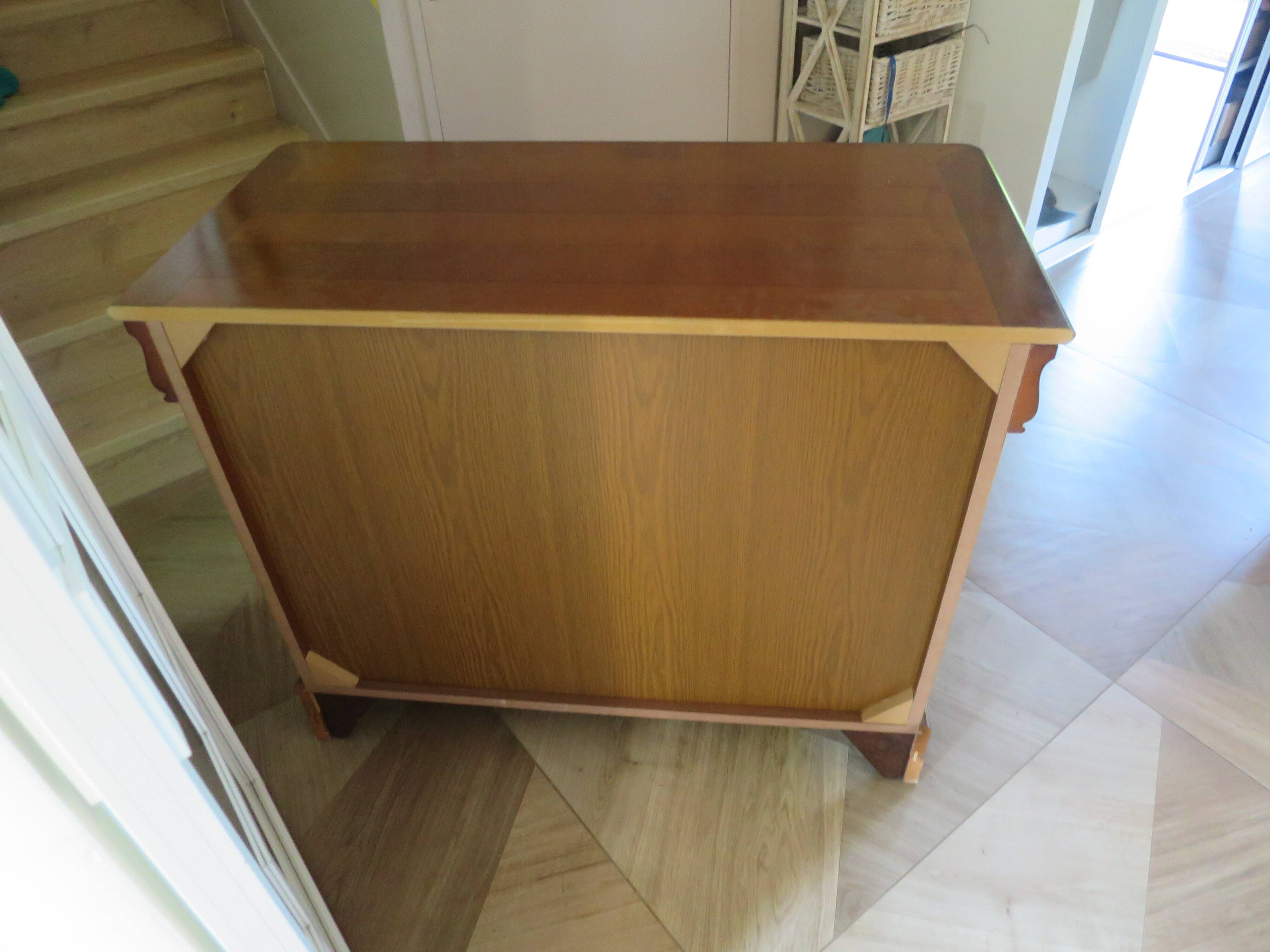 Louis Philippe chest of drawers with ogee - 4 drawers - 1 lock - cherry wood - 1980s