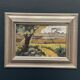 Original Swedish Oil on Canvas – "Industrial Landscape" – Signed – Vintage and Framed
