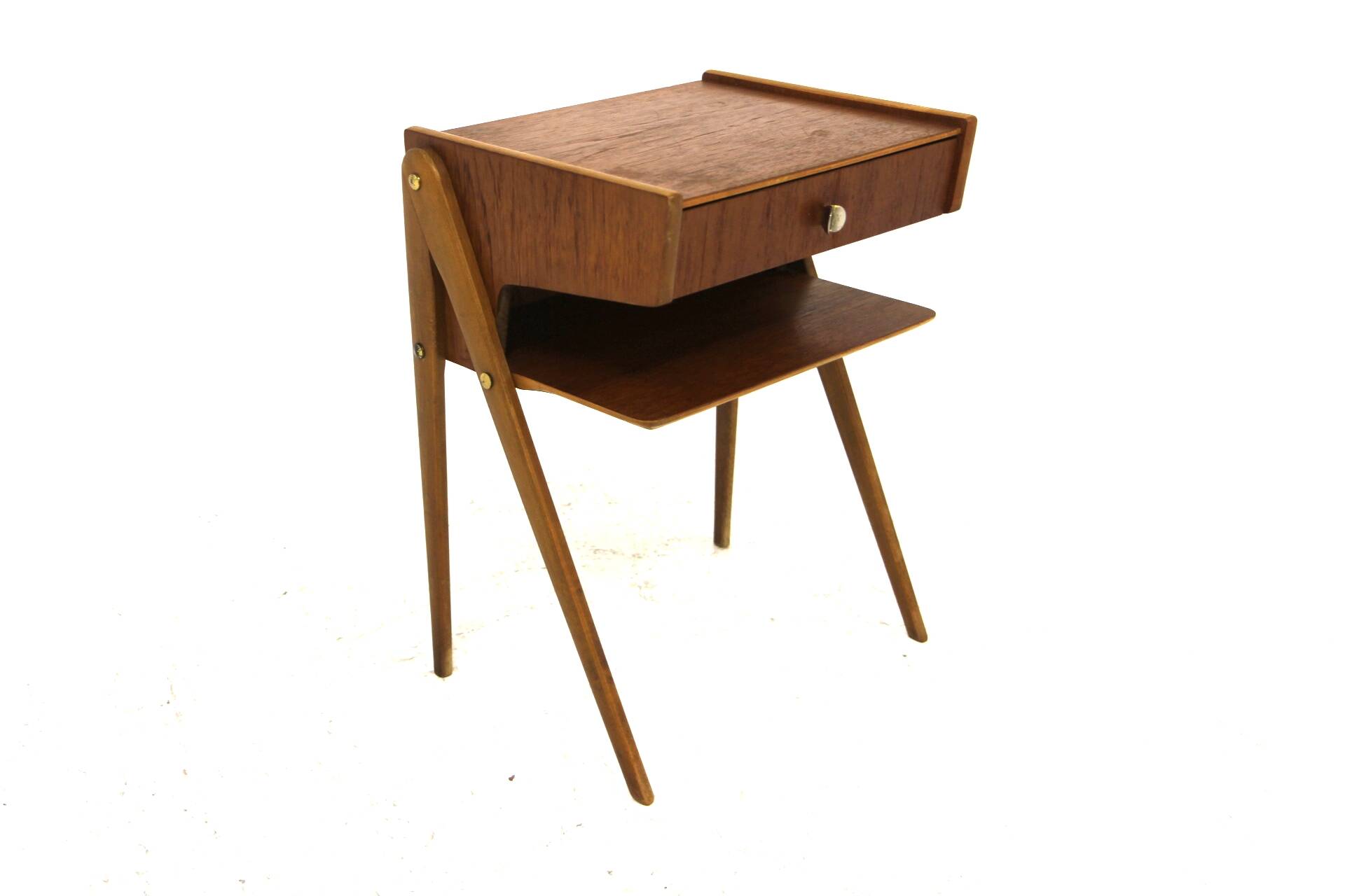 Scandinavian teak bedside table, Sweden, 1950s