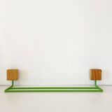 Set of towel hook and shelf in pine 1970