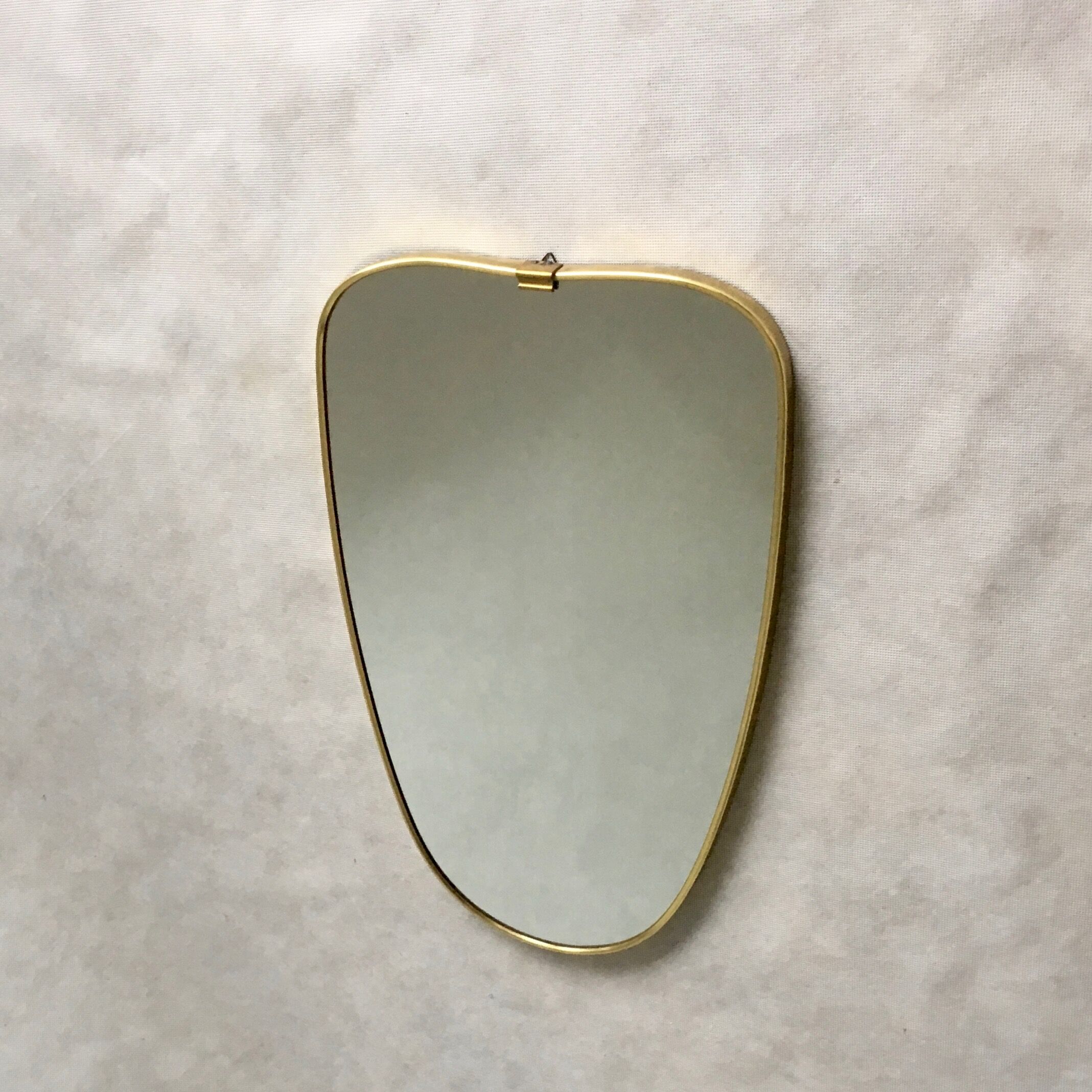 Mid-century gold outlined mirror