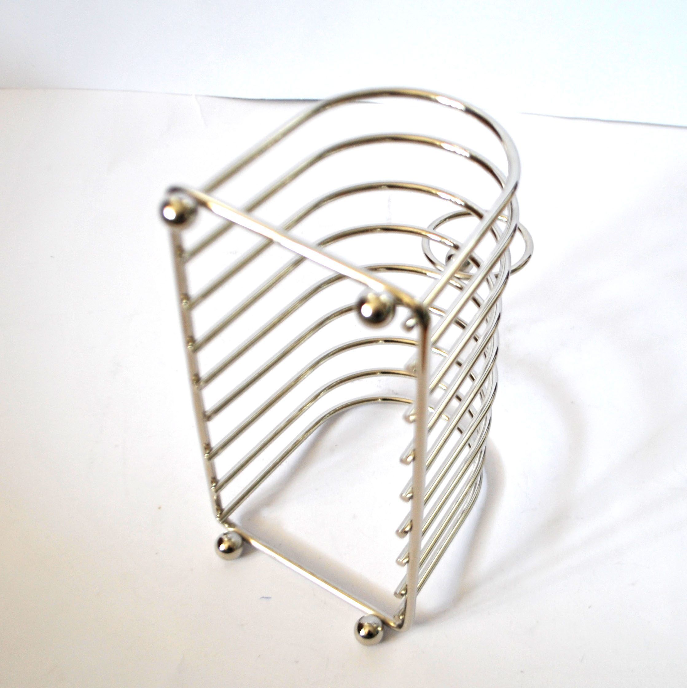 Vintage silver-plated toast rack with ball feet 1960 – Brunch Bistrot
