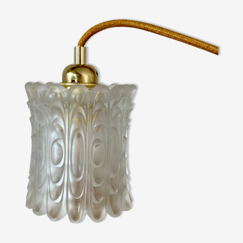 Vintage tulip lamp in frosted glass