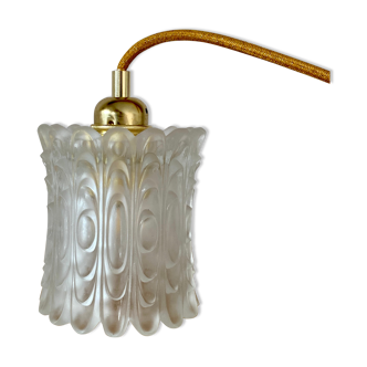 Vintage tulip lamp in frosted glass