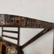 Exceptional and imposing hall wardrobe in hammered wrought iron.