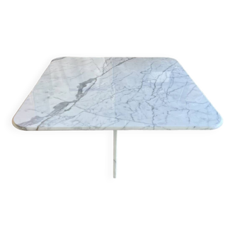 Table carrée 100% marbre calacatta
