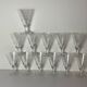 12 antique stemmed glasses
