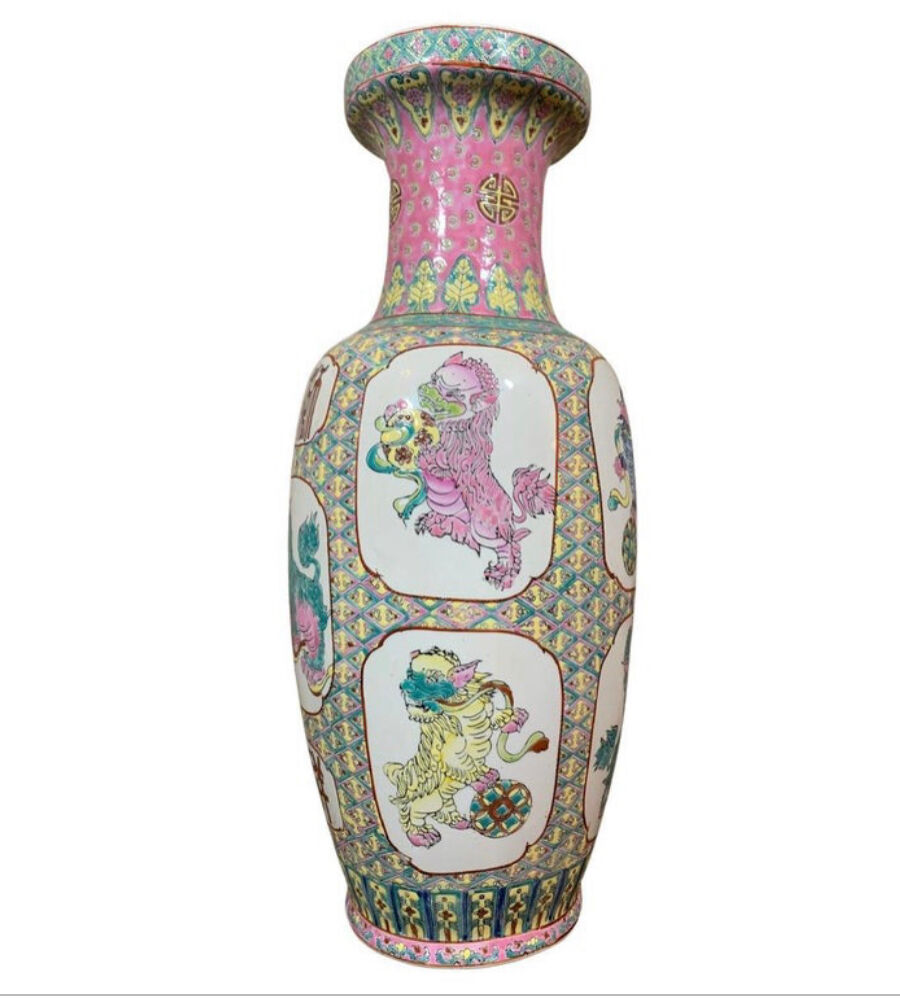 Canton Porcelain Vase Early 20th Century