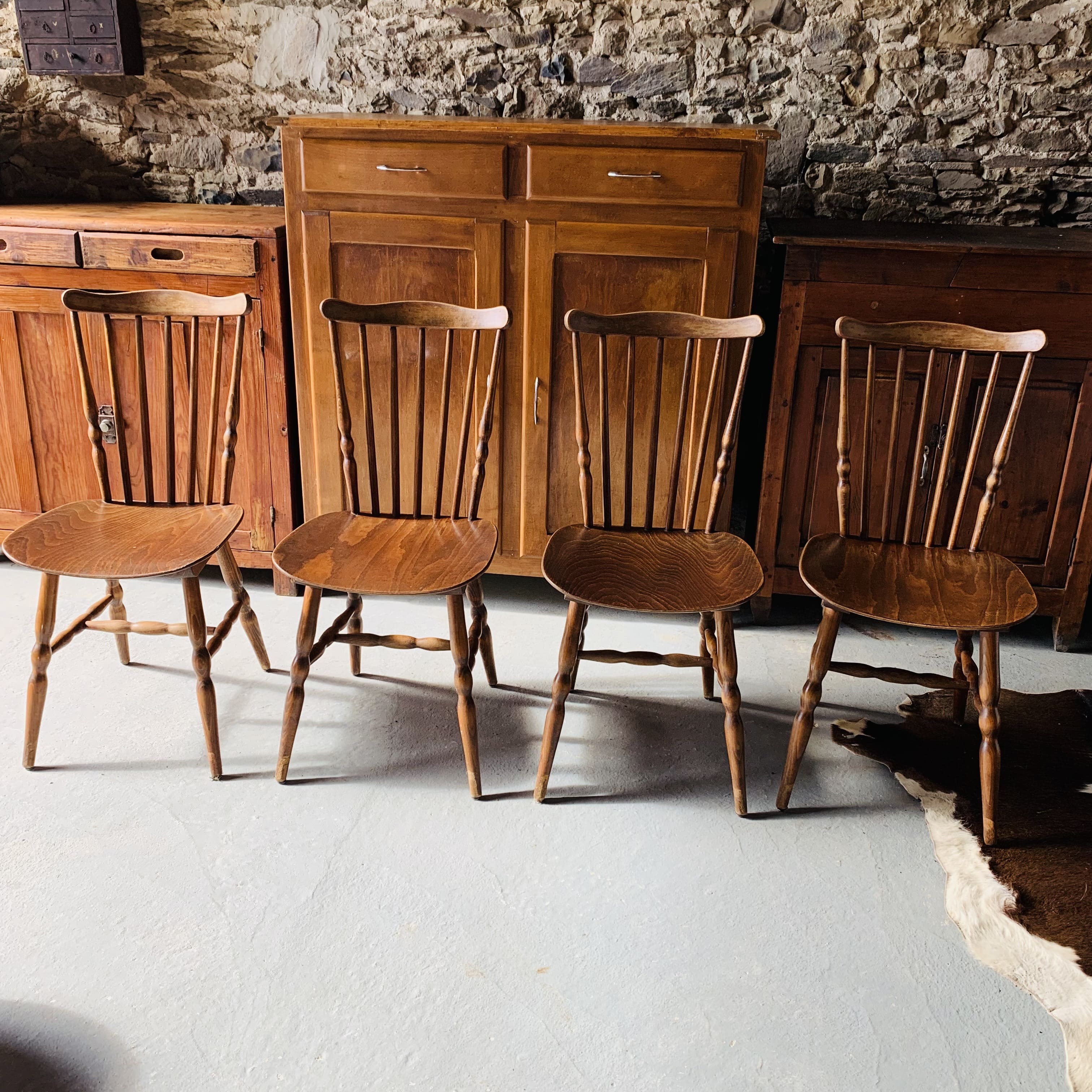 Set of 4 Baumann bistro chairs, Tacoma model