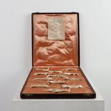 Complete Menagerie by Edouard Marcel Sandoz for Christofle Gallia, France