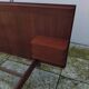Vintage Scandinavian teak adult bed from the 60s and 70s bedside table.