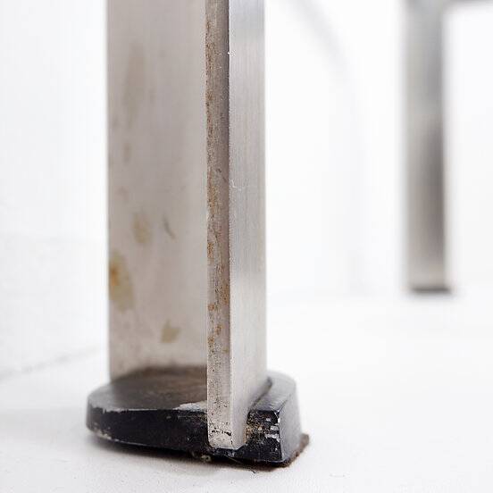 Steel and Thick Crystal Coffee Table T113 by Osvaldo Borsani for Tecno 1970s