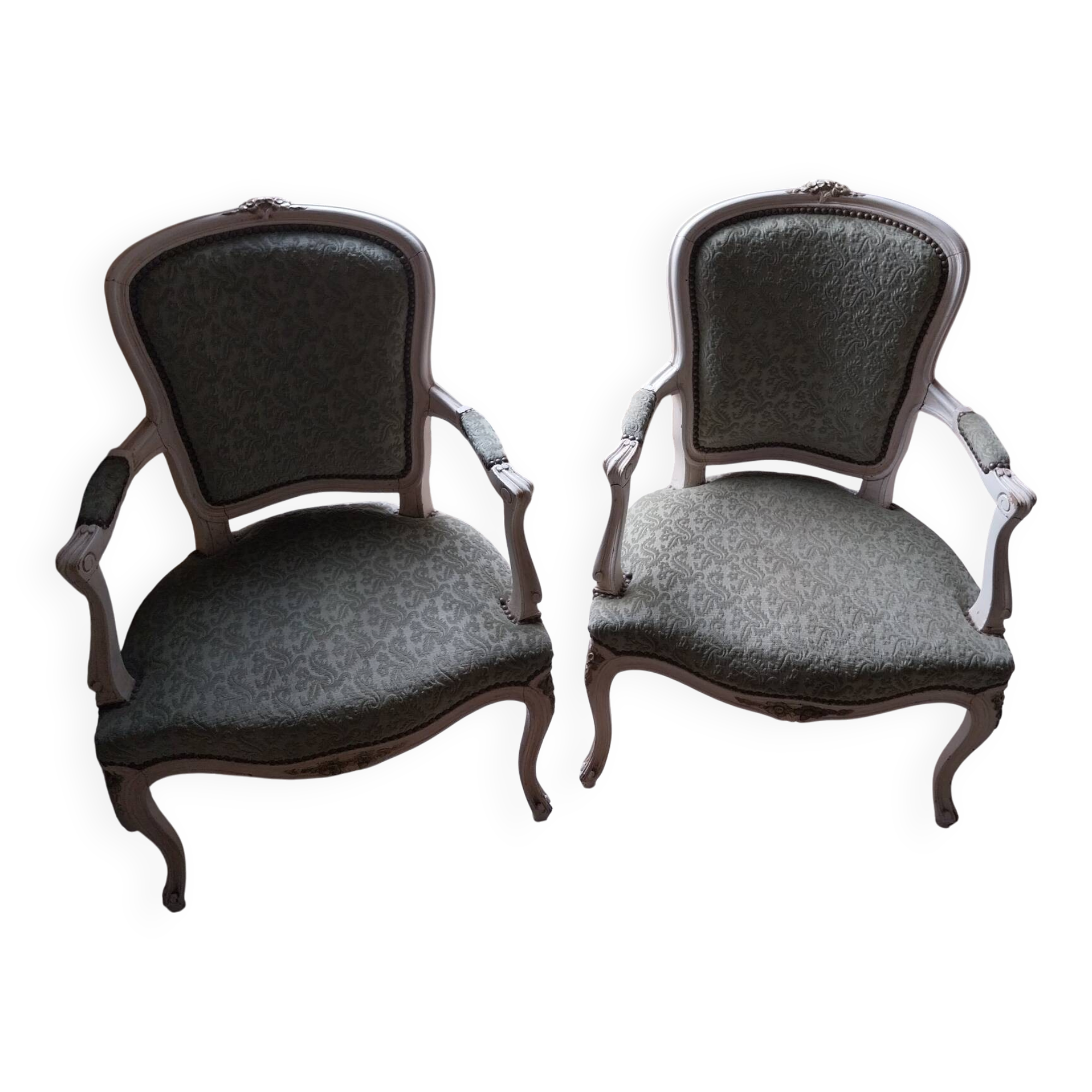 2 fauteuil cabriolet style Louis XV
