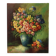 Grande nature morte de fleurs colorées signée 60x50cm