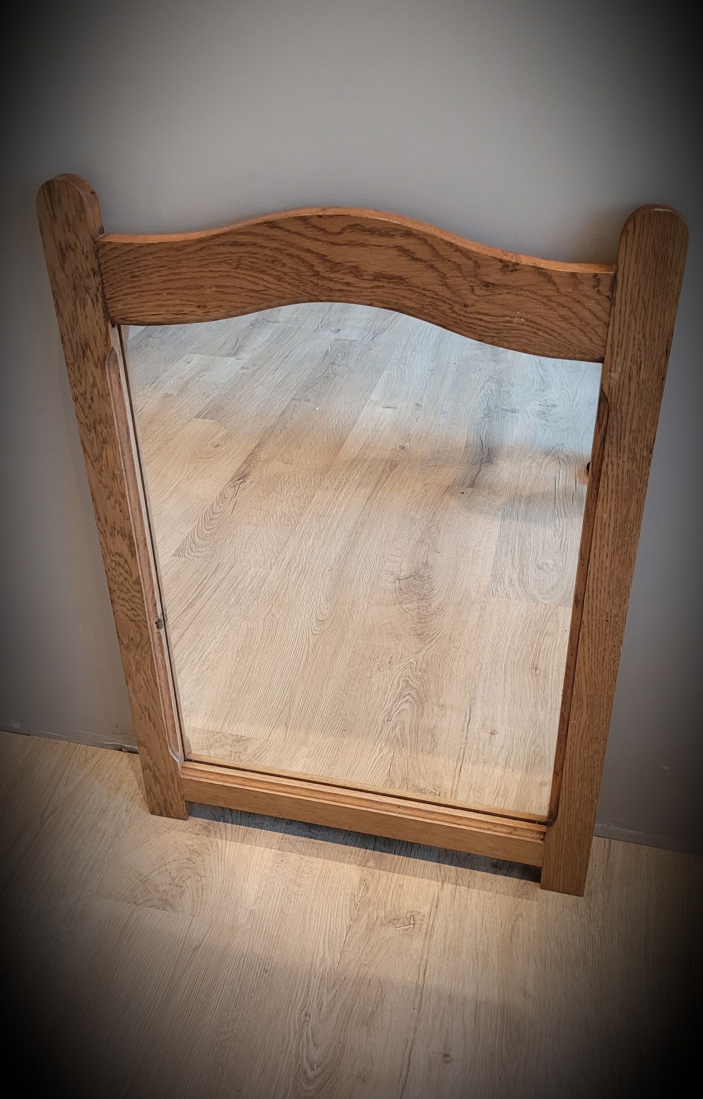 Wooden mustache mirror