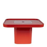 Table de canapé rouge par Peter Ghyczy pour Horn Collection