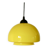Suspension en opaline jaune mushroom design années 60-70