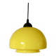 Suspension en opaline jaune mushroom design années 60-70