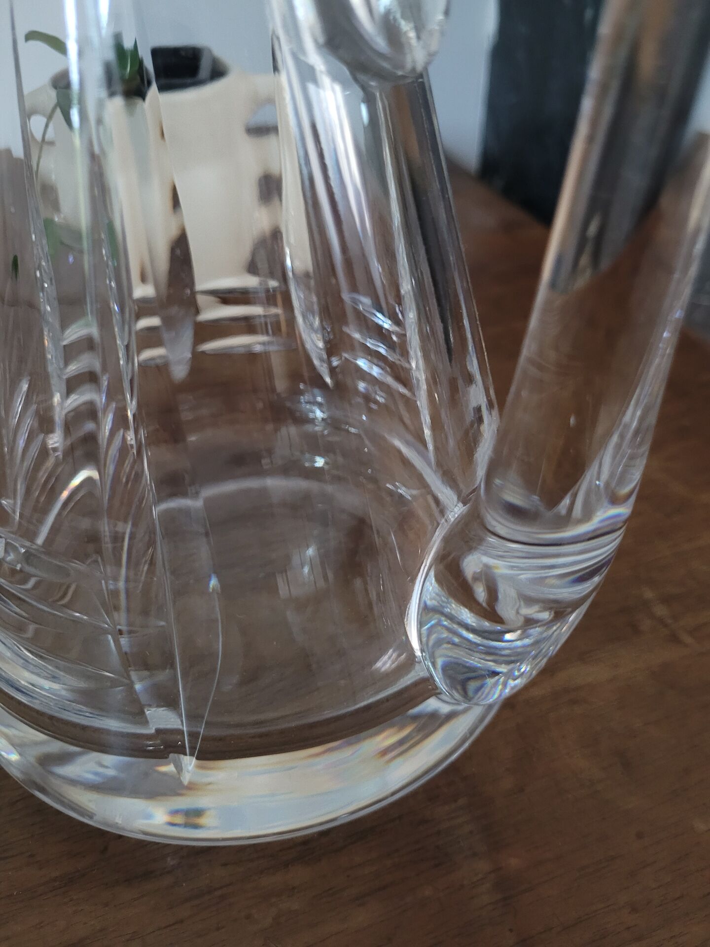 Art Deco crystal jug / pitcher