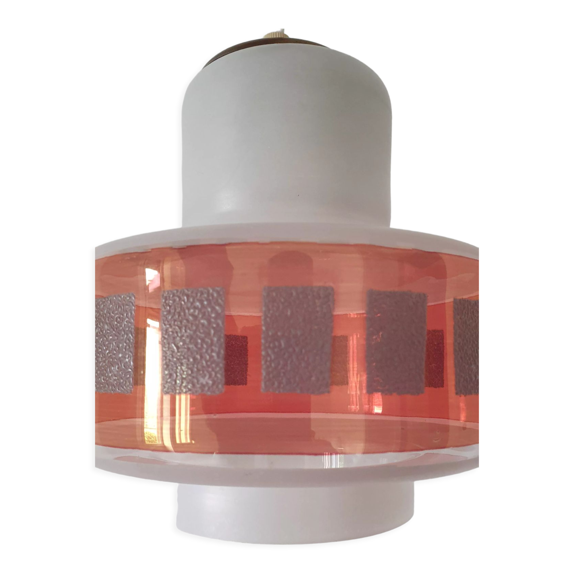 Ceiling lamp in opaline 60s