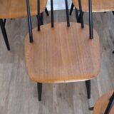 Lot of 6 Fanett chairs by Ilmari Tapiovaara