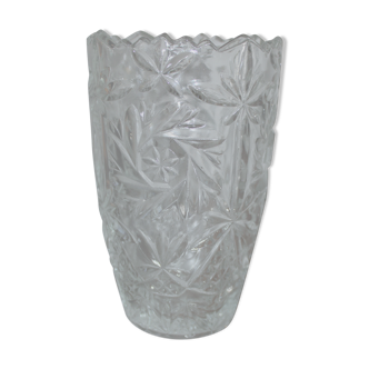 Vintage moulded glass vase