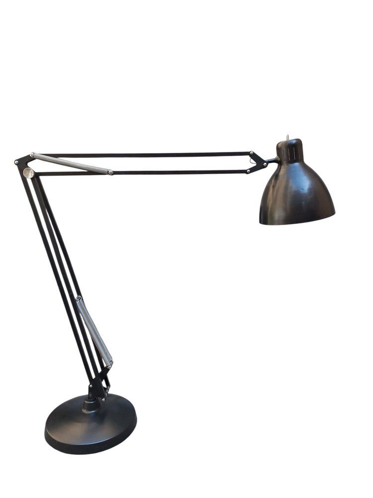 The Great JJ black floor lamp by Jac Jacobsen for Luxit Leucos, 1980s