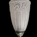 Pair of Art Deco pressed glass wall sconces