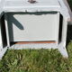 Chiffonnier gris 5 tiroirs en bois