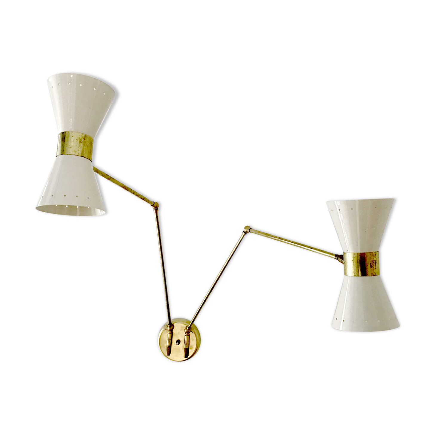 2 Wall Sconce white articulated arms