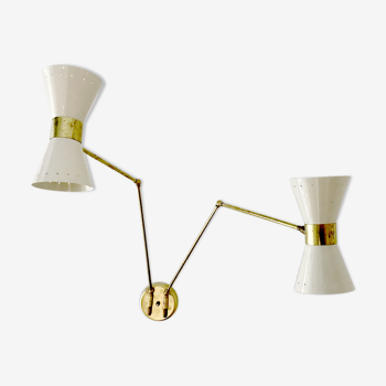 2 Wall Sconce white articulated arms