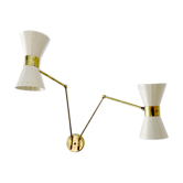 2 Wall Sconce white articulated arms