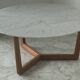 Guéridon / low table in Carrara marble and solid wood