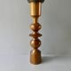 Bougeoir en bois tourné, vers 1960, style scandinave