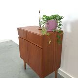 Teak fineer kastje met lades, nr. 2