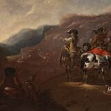Flemish painting from the 17th century, hunting scene