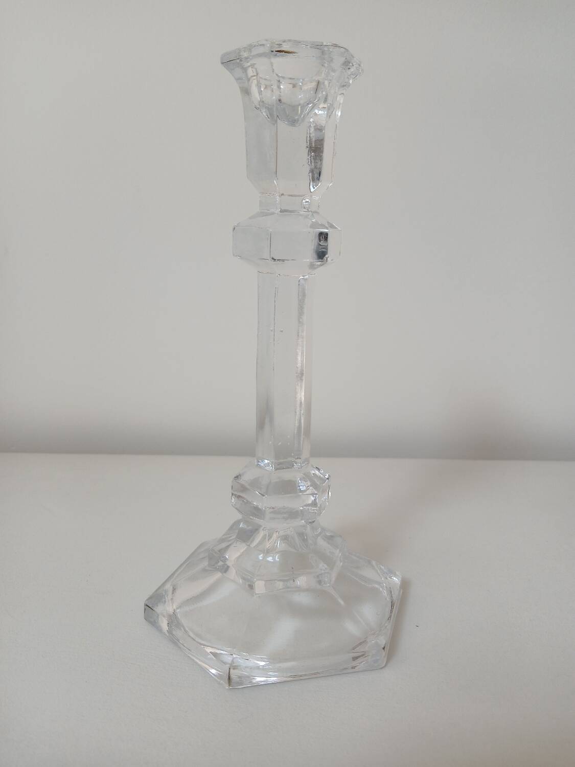 Glass candle holder