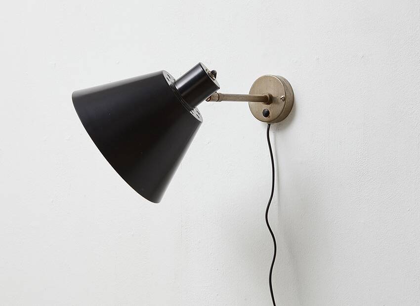 H. Fillekes Rare Wall Lamp Model WL3 for Artiforte 1950s