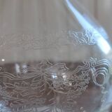 Vintage silkscreened glass carafes