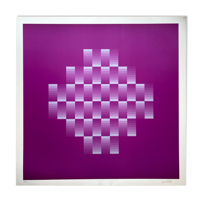Affiche, photolithographie, Jim Bird, Hommage à Vasarely, années 70