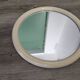 Round mirror plastic frame cream vintage Tiger Grey