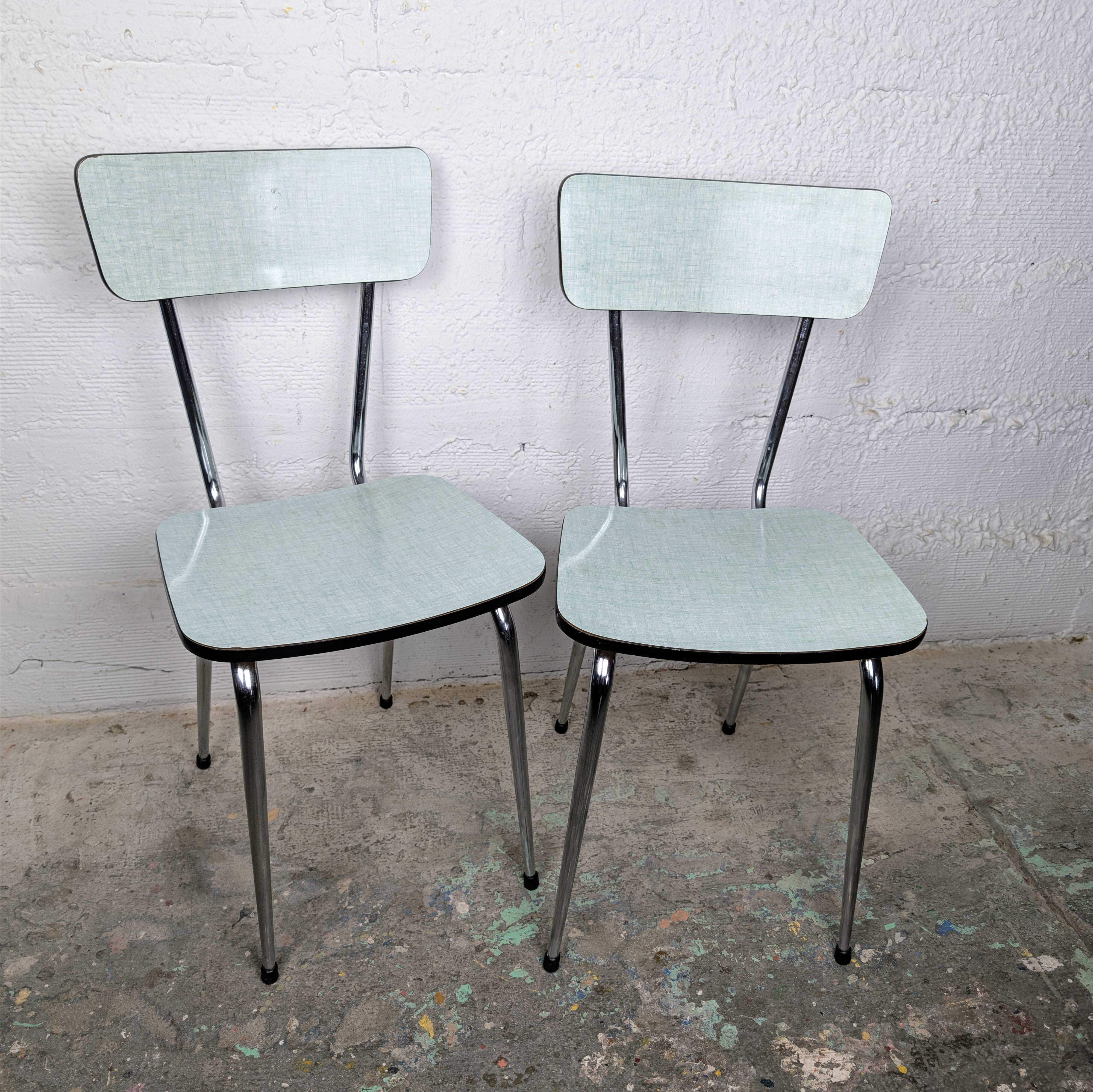 Pair of formica chairs