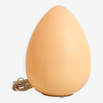 Lampe oeuf Hauteur 27,5 cm opaline coquille d'oeuf