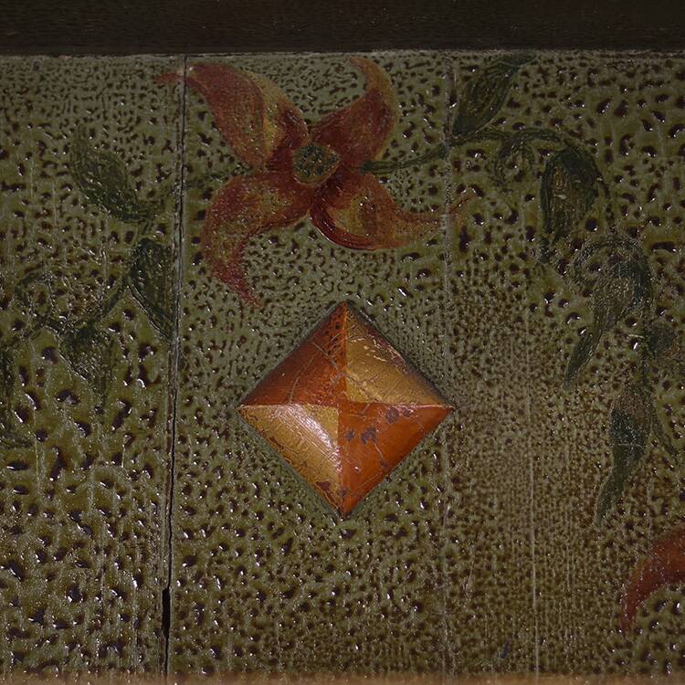 Armoire de mariée peinte d'art populaire, 1754