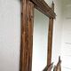 Pair of large vintage bamboo mirrors, 1970s
