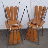 Set of 4 vintage petal chairs