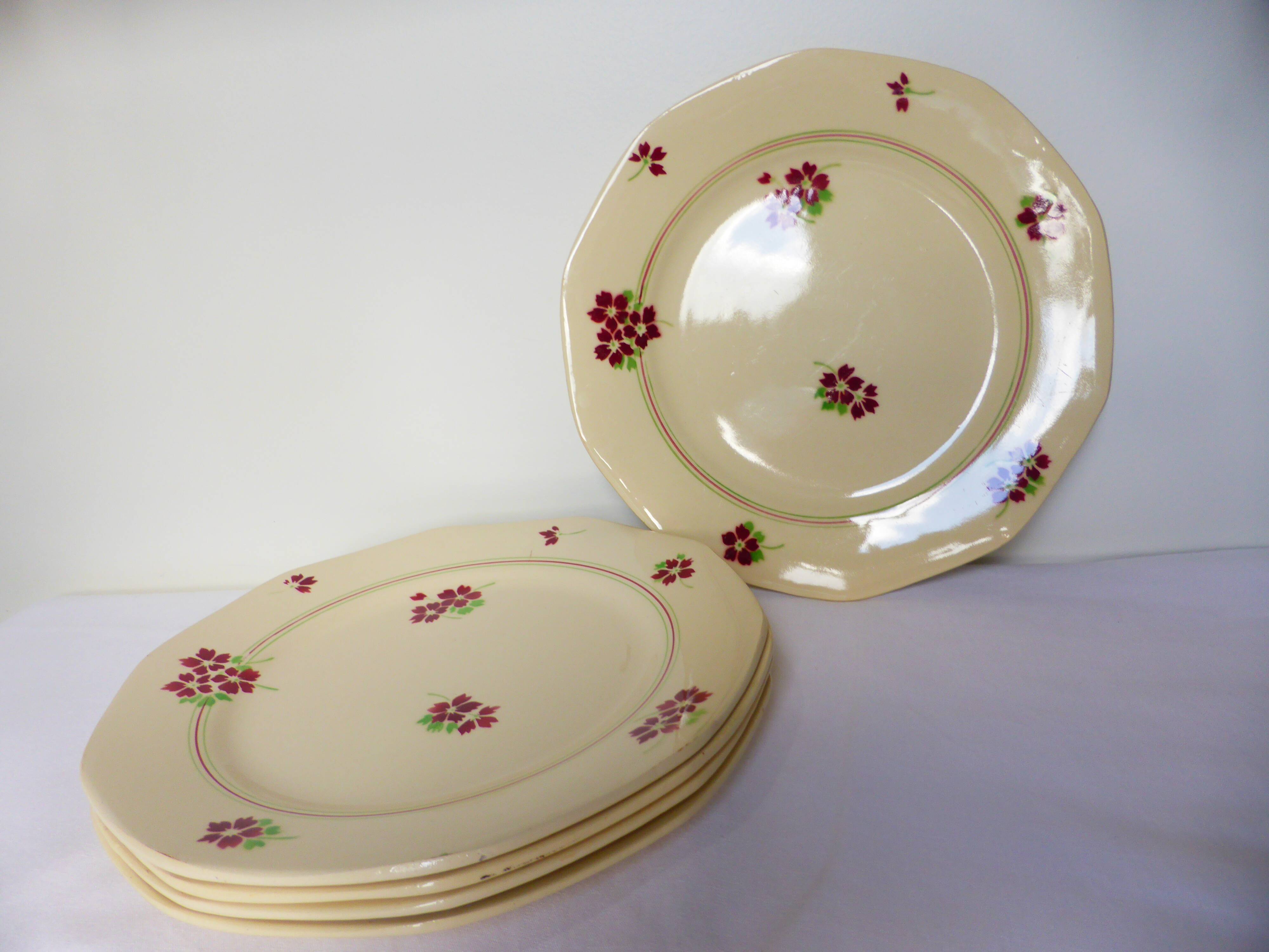 5 flat plates from the Moulin des Loups and Hamage model Paul 220539